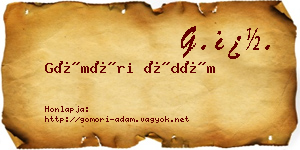 Gömöri Ádám névjegykártya