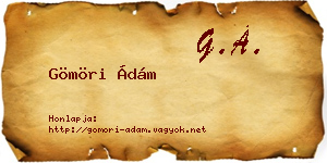 Gömöri Ádám névjegykártya